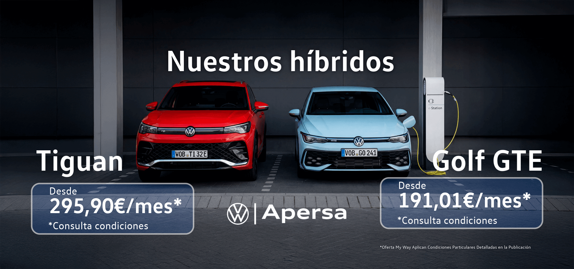 lleva tu Volkswagen Golf eHybrid por tan solo 254€ al mes en Apersa Ourense, Lugo o Burela.
