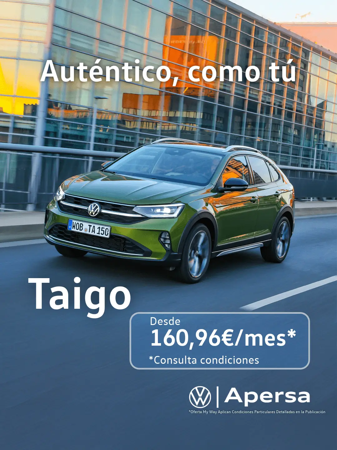 Volkswagen Taigo SUV coupé disponible en concesionario oficial Apersa Volkswagen imagen vertical