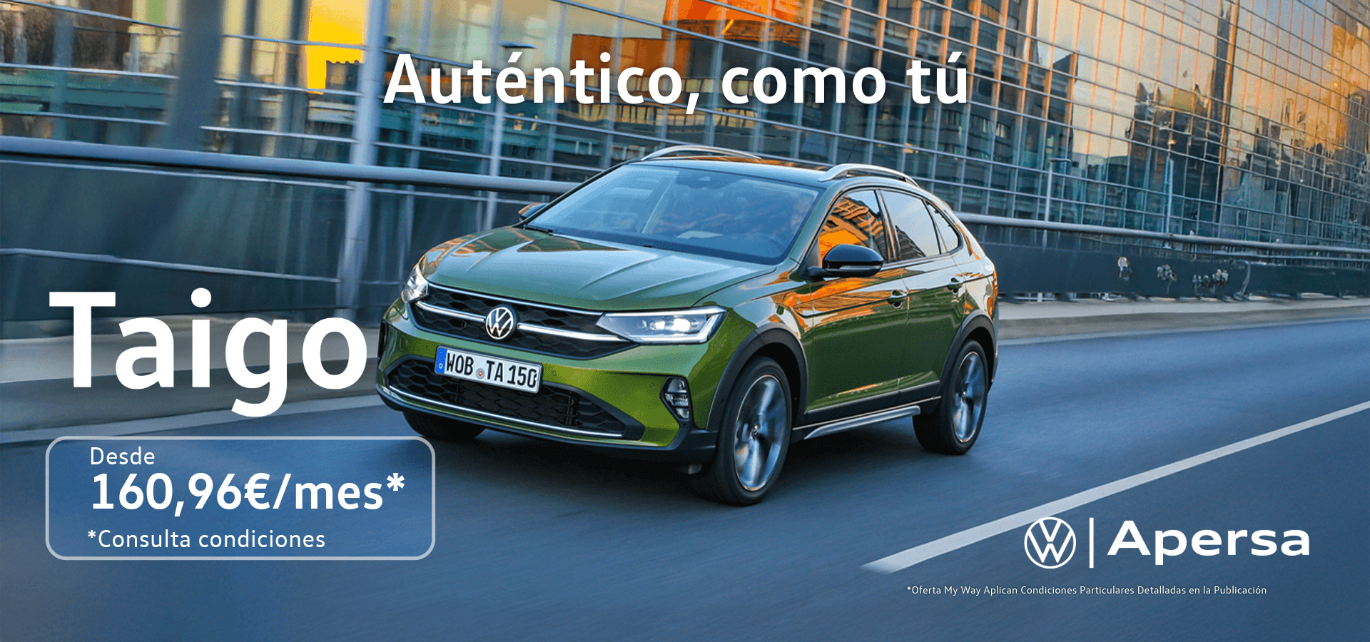 Volkswagen Taigo SUV coupé disponible en concesionario oficial Apersa Volkswagen